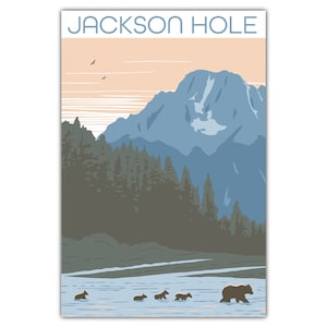 Cartolina degli orsi di Jackson Hole