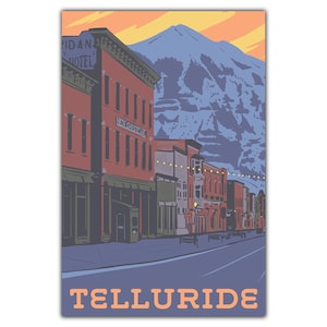 Cartão postal da rua principal de Telluride