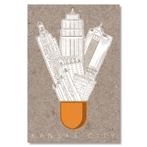 Carte postale icônes de Kansas City