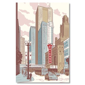 Carte postale boucle de Chicago