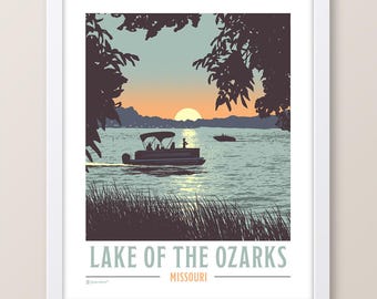 Lago de los Ozarks Cove - Impresión de Misuri