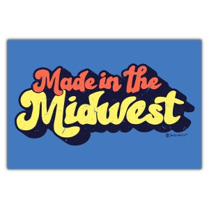 Cartolina retrò realizzata nel Midwest
