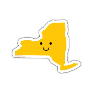 Adesivo di New York con faccina sorridente