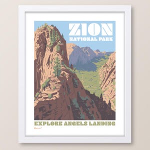 Zion National Park Explore Angels Landing Print