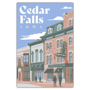 Downtown Cedar Falls Postcard