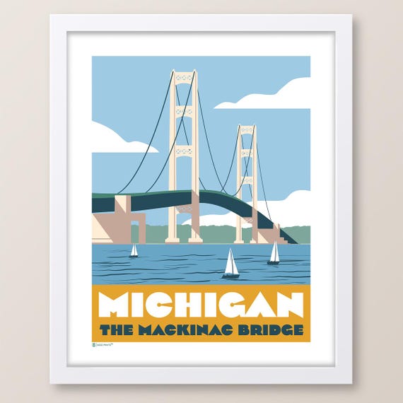Michigan Mackinac Bridge Print