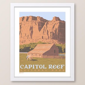 Capitol Reef National Park Fruita Barn Utah Print