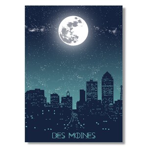Carte de voeux De Moines Moon