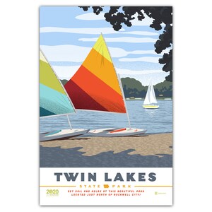 Cartolina del parco statale Twin Lakes