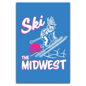 Carte postale Skier dans le Midwest