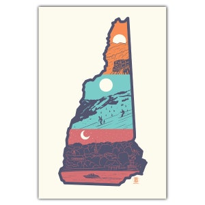 Camadas de cartão postal de New Hampshire