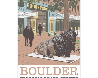 Boulder Historic Pearl Street Postcard