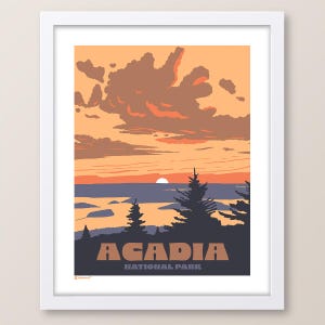 Acadia National Park Cadillac Mountain Sunrise Maine Print