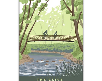 Carte postale du sentier de la ceinture de verdure Clive