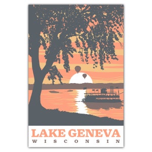 Carte postale du lac Léman