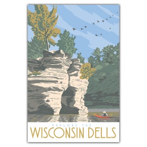 Entdecke die Wisconsin Dells Postkarte
