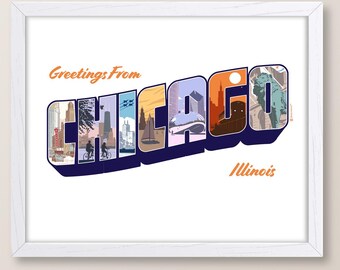Greetings From Chicago Print