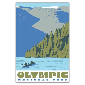 Carte postale Parc national olympique Lake Crescent