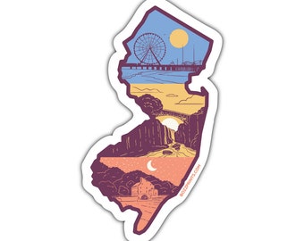 Layers of New Jersey Sticker
