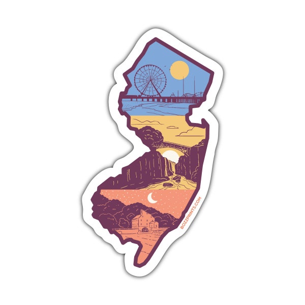 Layers of New Jersey Sticker