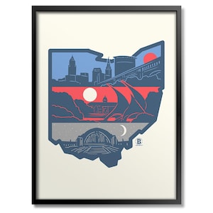 Layers of Ohio Print
