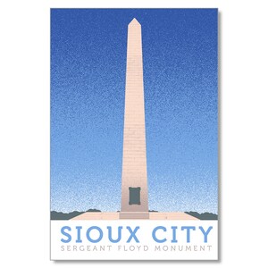 Cartão postal do monumento de Sioux City