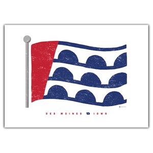 Carte de voeux du drapeau des Moines