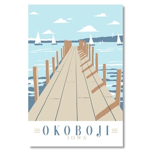 Lake Okoboji Dock - Iowa Postcard
