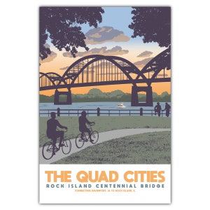 Cartão postal da Ponte Centenária Quad Cities