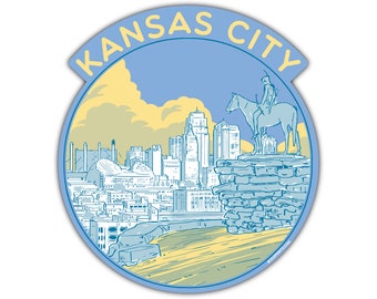 Kansas City Circle Magnet / Autocollant