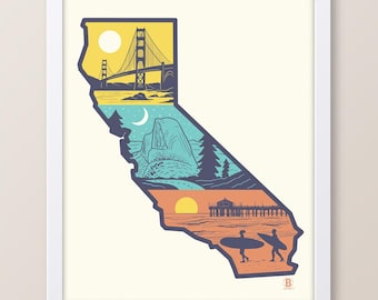 Layers of California Print
