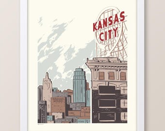 Impressão de Kansas City Crossroads