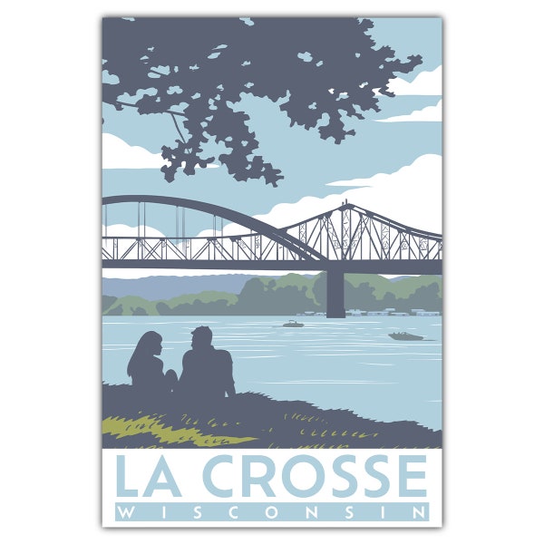 La Crosse Riverside Park Postcard