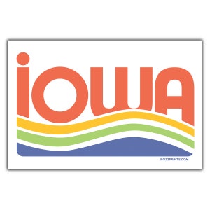 Postal de las olas de Iowa