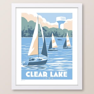 Clear Lake Iowa Sailing Print