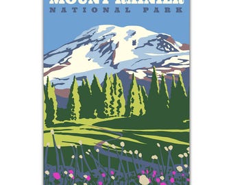 Mount Rainier National Park Skyline Trail - Washington Postcard