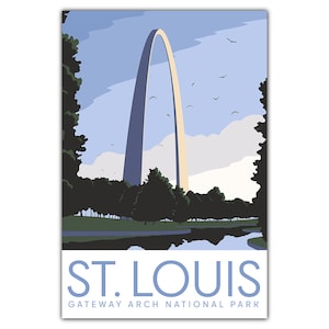 Cartão postal do Parque Nacional St. Louis Gateway Arch