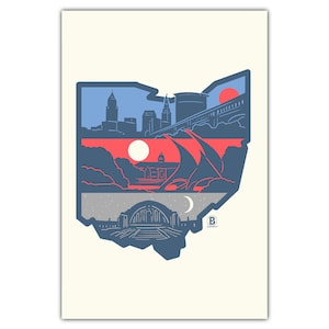 Strati di cartolina dell'Ohio