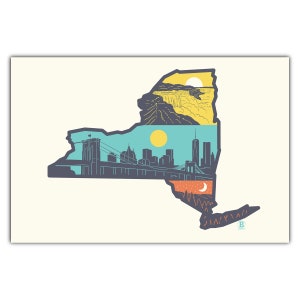 Camadas de cartão postal de Nova York