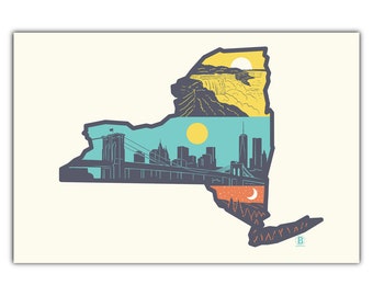 Strati di New York Postcard