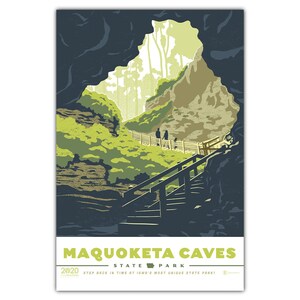 Cartolina del parco statale delle grotte di Maquoketa