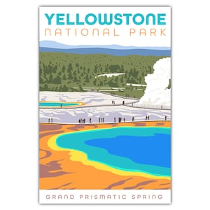 Carte postale Grand Prismatic Spring du parc national de Yellowstone