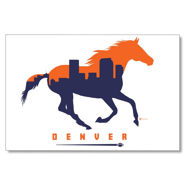 Denver Football Postcard