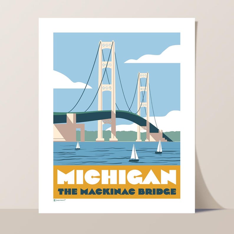 Michigan Mackinac Bridge Print image 3