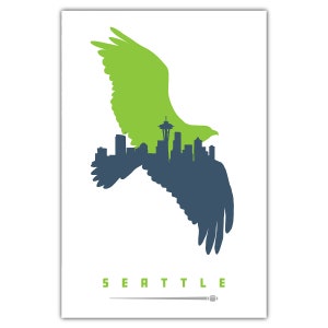 Carte postale du football de Seattle