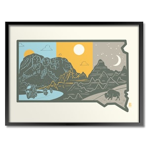 Layers of South Dakota Print