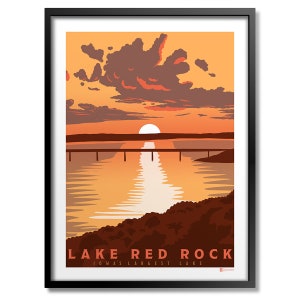 Lake Red Rock Sonnenuntergang Druck