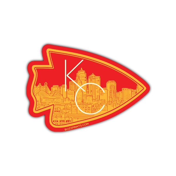 Kansas City Arrowhead Magnet/Sticker