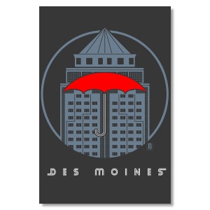 Des Moines Grand Ave Icon Postcard