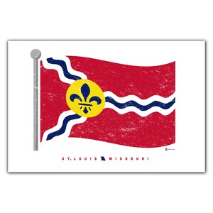 Cartão postal da bandeira de St. Louis
